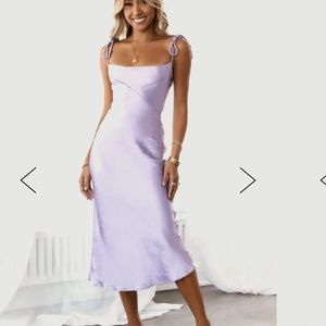 Hello Molly lavender midi slip dress